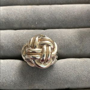 Silver knot ring size 8